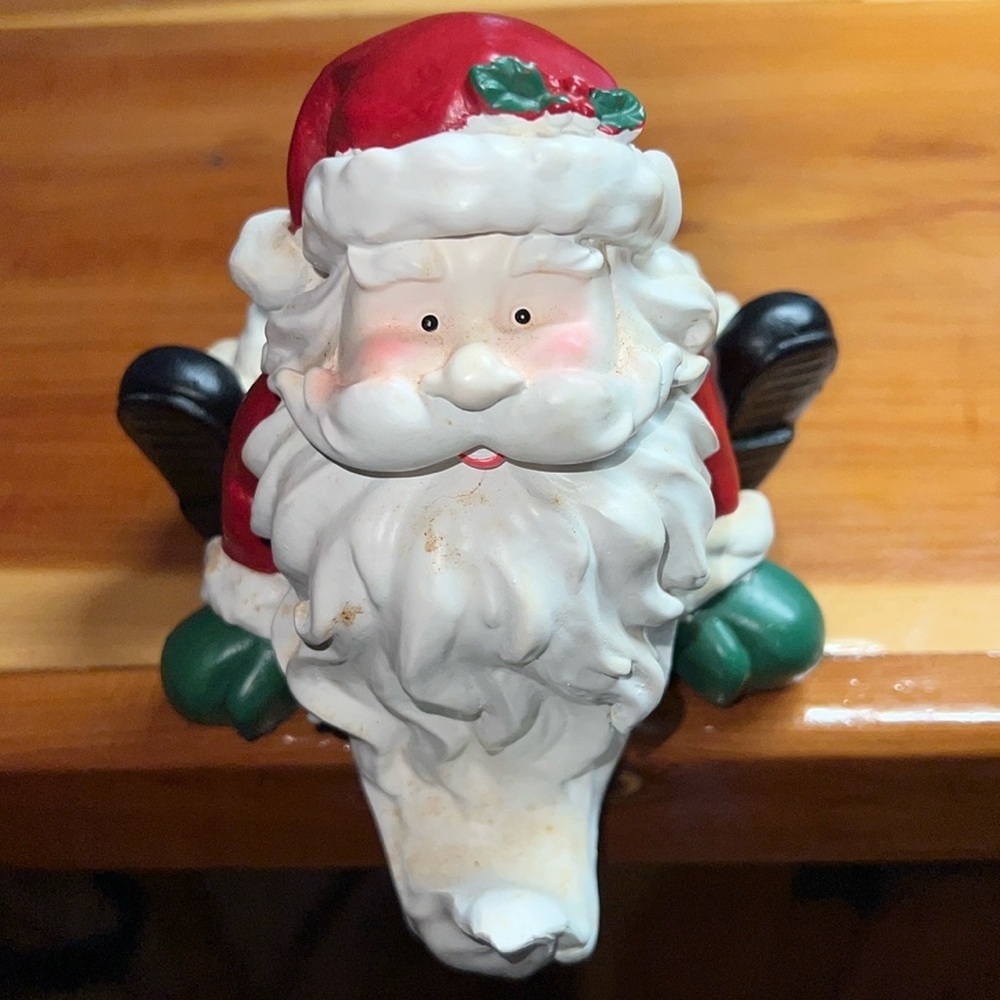 Vintage Santa Stocking Holder Christmas